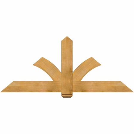 Ekena Millwork Redmond Rough Sawn Timber Gable Bracket, Western Red Cedar, 72"W x 30"H x 2"D x 6"F, 10/12 Pitch GBW072X30X0206RED00RWR